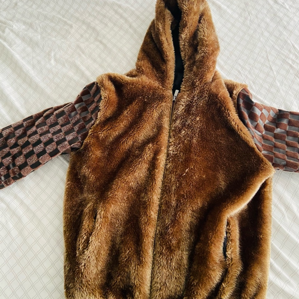 Brown Faux Fur  Jacket